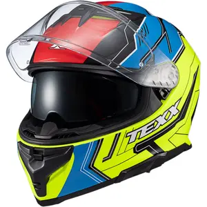 Imagem 3 de Capacete Texx Kaiman Teaser - Verde/Preto/Azul/Vermelho Fosco