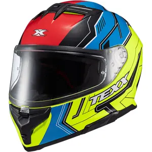 Imagem 2 de Capacete Texx Kaiman Teaser - Verde/Preto/Azul/Vermelho Fosco