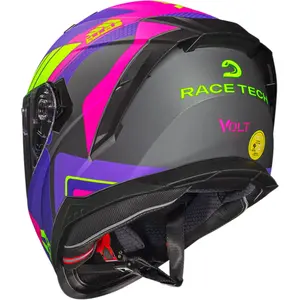 Imagem 5 de Capacete Race Tech Volt Track - Cinza Titânio/Roxo Fosco