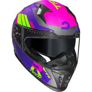 Imagem 3 de Capacete Race Tech Volt Track - Cinza Titânio/Roxo Fosco