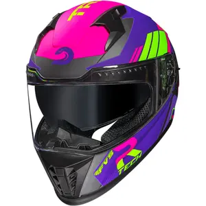 Imagem 4 de Capacete Race Tech Volt Track - Cinza Titânio/Roxo Fosco