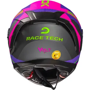 Imagem 9 de Capacete Race Tech Volt Track - Cinza Titânio/Roxo Fosco