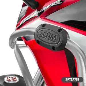 Imagem 2 de Protetor de Motor Carenagem Scam Honda Sahara 300 Prata (apartir de 2024) - SPTAP757
