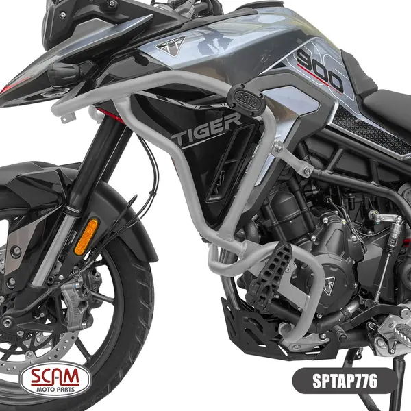 Imagem 1 de Protetor de Motor Carenagem Scam Tiger 900 Prata (apartir de 2020) - SPTAP776