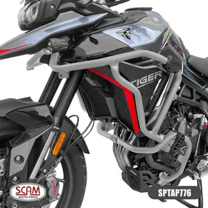 Imagem 2 de Protetor de Motor Carenagem Scam Tiger 900 Prata (apartir de 2020) - SPTAP776