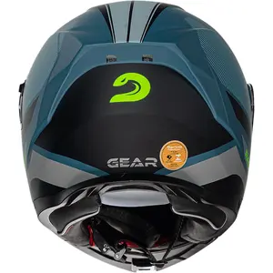 Imagem 7 de Capacete Race Tech Signal Gear - Azul/Preto Fosco (Articulado)