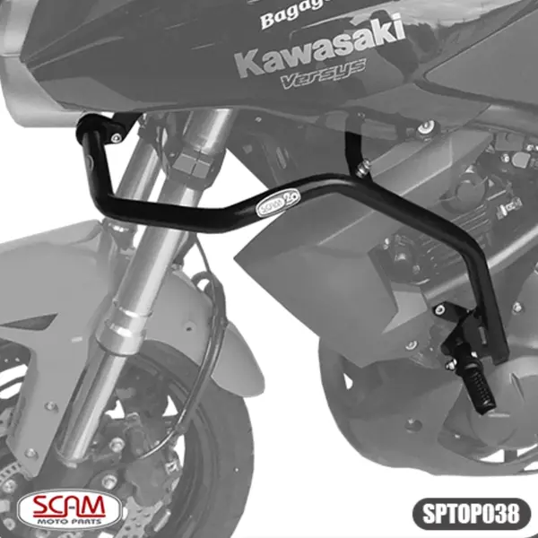 Imagem 1 de Protetor de Motor Carenagem Scam Kawasaki Versys 650 (2010-2014) Preto - SPTOP038