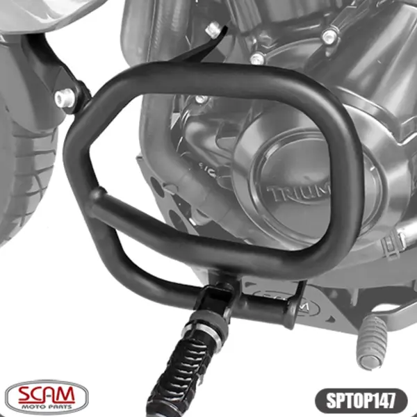 Imagem 1 de Protetor de Motor Carenagem Scam Triumph 800 (apartir de 2012) Preto - SPTOP147