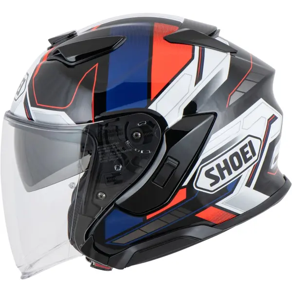 SHOEI J-cruiseⅡ Capacete Shoei J-Cruise 3 Whizzy TC-10 - Preto/Azul/Cinza/Vermelho