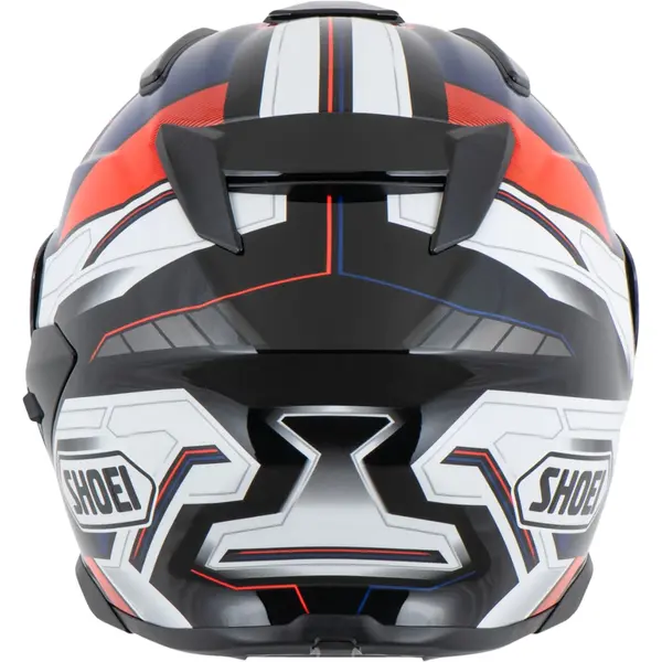 Capacete Shoei J-Cruise 3 Whizzy TC-10 - Preto/Azul/Cinza/Vermelho