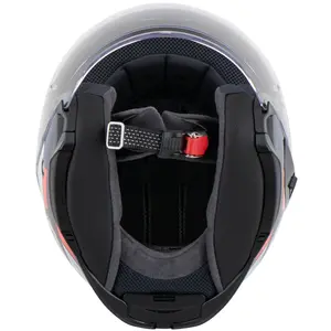 Imagem 6 de Capacete Shoei J-Cruise 3 Whizzy TC-10 - Preto/Azul/Cinza/Vermelho (Aberto)