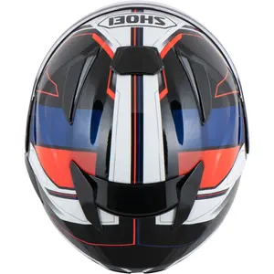 Imagem 4 de Capacete Shoei J-Cruise 3 Whizzy TC-10 - Preto/Azul/Cinza/Vermelho (Aberto)