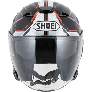 Imagem 3 de Capacete Shoei J-Cruise 3 Whizzy TC-10 - Preto/Azul/Cinza/Vermelho (Aberto)