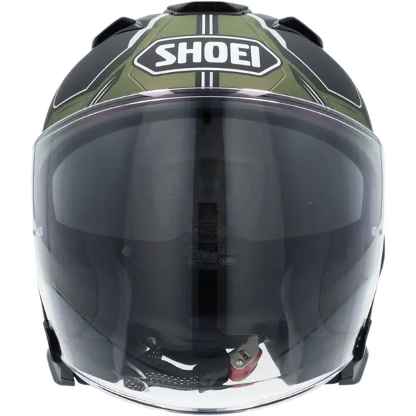 Capacete Shoei J-Cruise 3 Whizzy TC-11 - Preto/Cinza/Verde Fosco