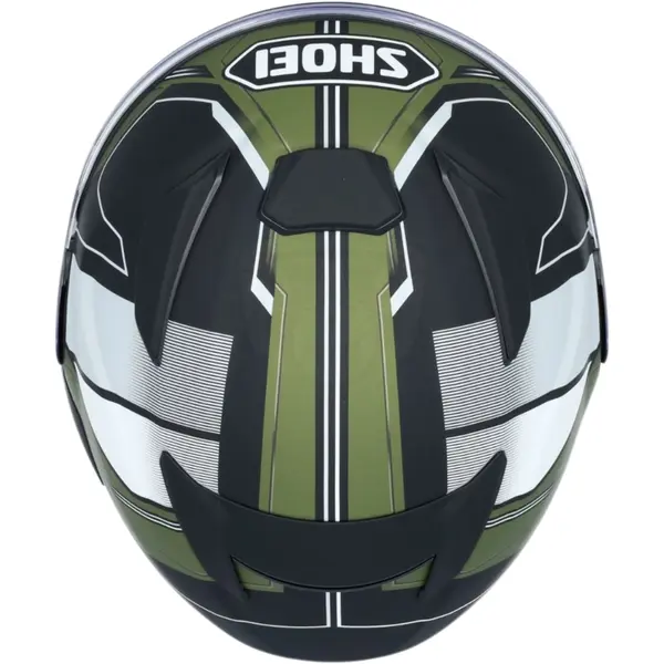 Capacete Shoei J-Cruise 3 Whizzy TC-11 - Preto/Cinza/Verde Fosco