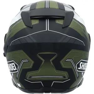 Imagem 7 de Capacete Shoei J-Cruise 3 Whizzy TC-11 - Preto/Cinza/Verde Fosco (Aberto)