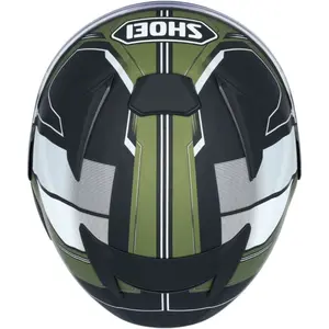 Imagem 6 de Capacete Shoei J-Cruise 3 Whizzy TC-11 - Preto/Cinza/Verde Fosco (Aberto)