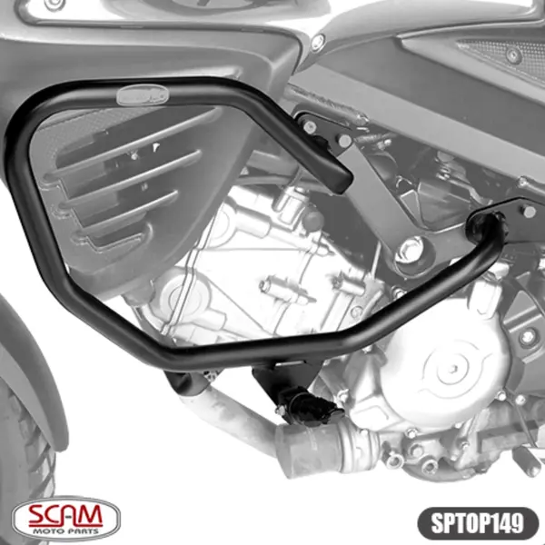 Imagem 1 de Protetor de Motor Carenagem Scam Suzuki V-Strom 650 (2002-2013) Preto - SPTOP149