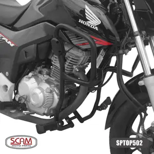 Imagem 2 de Protetor de Motor Carenagem Scam Honda CG 150/160 (2009-2024) Preto - SPTOP502