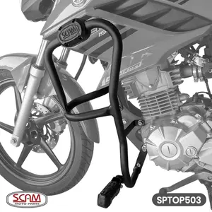 Protetor de Motor Carenagem Scam Yamaha Factor 150 (apartir de 2016) / Fazer 150 (apartir de 2014) Preto - SPTOP503