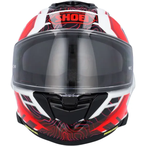 Capacete Shoei GT-Air 3 Hike TC-10 - Branco/Vermelho/Azul - Grid