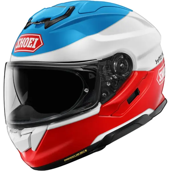 Capacete Shoei GT-Air 3 Lilt TC-10 - Branco/Vermelho/Azul - Grid