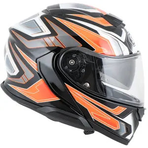 Imagem 2 de Capacete Shoei Neotec 3 Anthem TC-8 - Preto/Cinza/Laranja (Articulado)