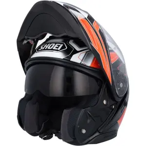 Imagem 9 de Capacete Shoei Neotec 3 Anthem TC-8 - Preto/Cinza/Laranja (Articulado)