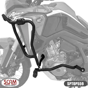 Imagem 1 de Protetor de Motor Carenagem Scam Honda Africa Twin CRF1000L (apartir de 2021) Preto - SPTOP559