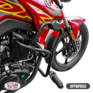 Imagem 4 de Protetor de Motor Carenagem Scam Haojue DK150 (apartir de 2018) Preto - SPTOP653