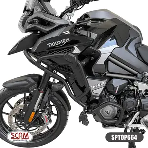 Imagem 2 de Protetor de Motor Carenagem Scam Triumph Tiger 1200 (2022-2023) Preto - SPTOP664
