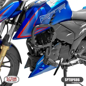 Imagem 2 de Protetor de Motor Carenagem Scam Dafra Apache 200 RTR (apartir de 2019) Preto - SPTOP686