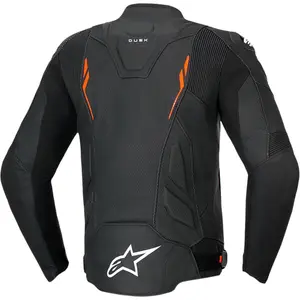 Imagem 2 de Jaqueta Alpinestars Dusk Airflow Preto/Vermelho (Couro)