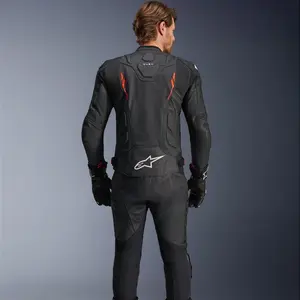 Imagem 4 de Jaqueta Alpinestars Dusk Airflow Preto/Vermelho (Couro)