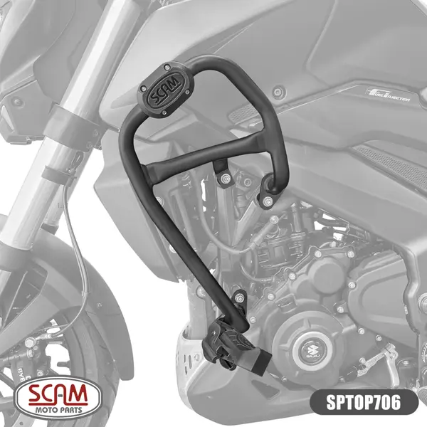 Imagem 1 de Protetor de Motor Carenagem Scam Bajaj Dominar 250/400 (apartir de 2023) Preto - SPTOP706