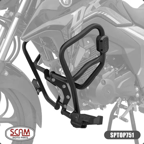Imagem 1 de Protetor de Motor Carenagem Scam Haojue DK160 (apartir de 2023) Preto - SPTOP751