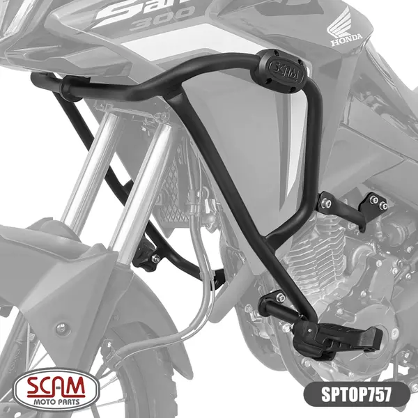 Imagem 1 de Protetor de Motor Carenagem Scam Honda Sahara 300 (apartir de 2024) Preto - SPTOP757
