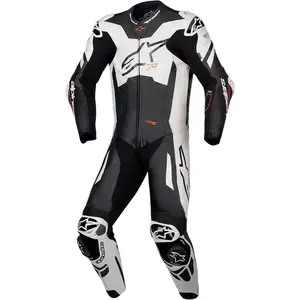 Imagem 1 de Macacão Alpinestars GP Plus V4 Sprint 1 Peça - Preto/Branco/Vermelho Fluor