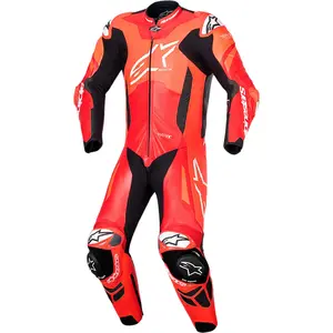 Imagem 1 de Macacão Alpinestars GP Plus V4 Sprint 1 Peça - Vermelho Fluor/Branco