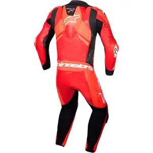 Imagem 2 de Macacão Alpinestars GP Plus V4 Sprint 1 Peça - Vermelho Fluor/Branco