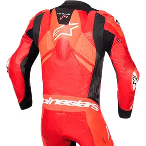 Imagem 5 de Macacão Alpinestars GP Plus V4 Sprint 1 Peça - Vermelho Fluor/Branco