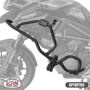 Protetor de Motor Carenagem Scam Triumph Speed 400/Scrambler 400 (apartir de 2024) Preto - SPTOP785