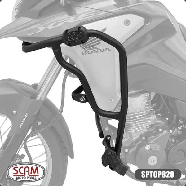 Imagem 1 de Protetor de Motor Carenagem Scam Honda XRE 190 (apartir de 2025) Preto - SPTOP828