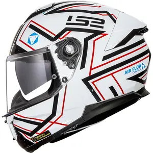 Capacete LS2 Stream 2 Maze - Branco/Preto