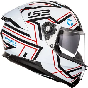 Imagem 2 de Capacete LS2 Stream 2 Maze - Branco/Preto