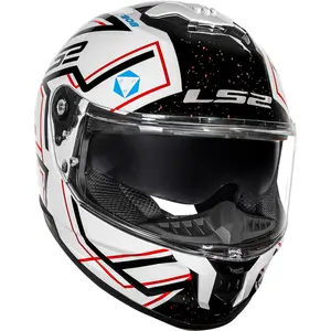 Imagem 4 de Capacete LS2 Stream 2 Maze - Branco/Preto
