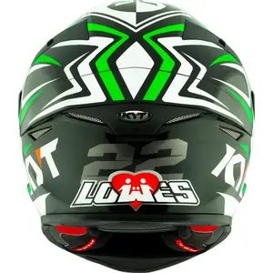 Imagem 7 de Capacete KYT TT Revo Alex Lowes 2024 - Preto/Branco/Verde