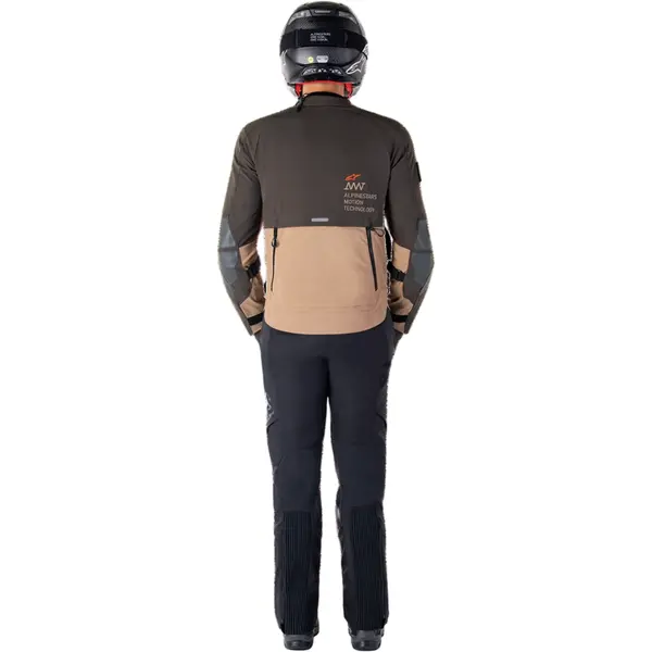 Jaqueta Alpinestars AMT 8 Drystar XF - Marrom Escuro/Caqui - Grid