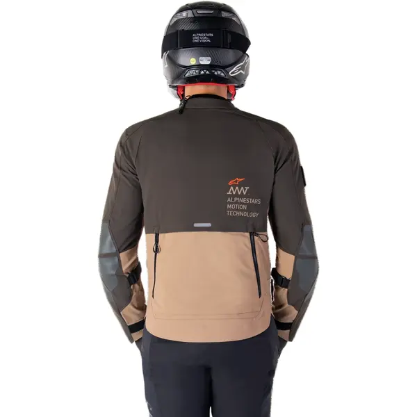 Jaqueta Alpinestars AMT 8 Drystar XF - Marrom Escuro/Caqui - Grid