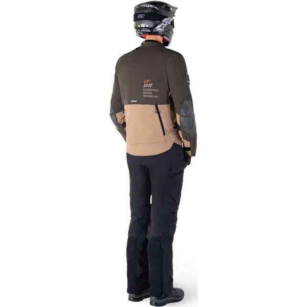 Jaqueta Alpinestars AMT 8 Drystar XF - Marrom Escuro/Caqui - Grid